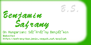 benjamin safrany business card